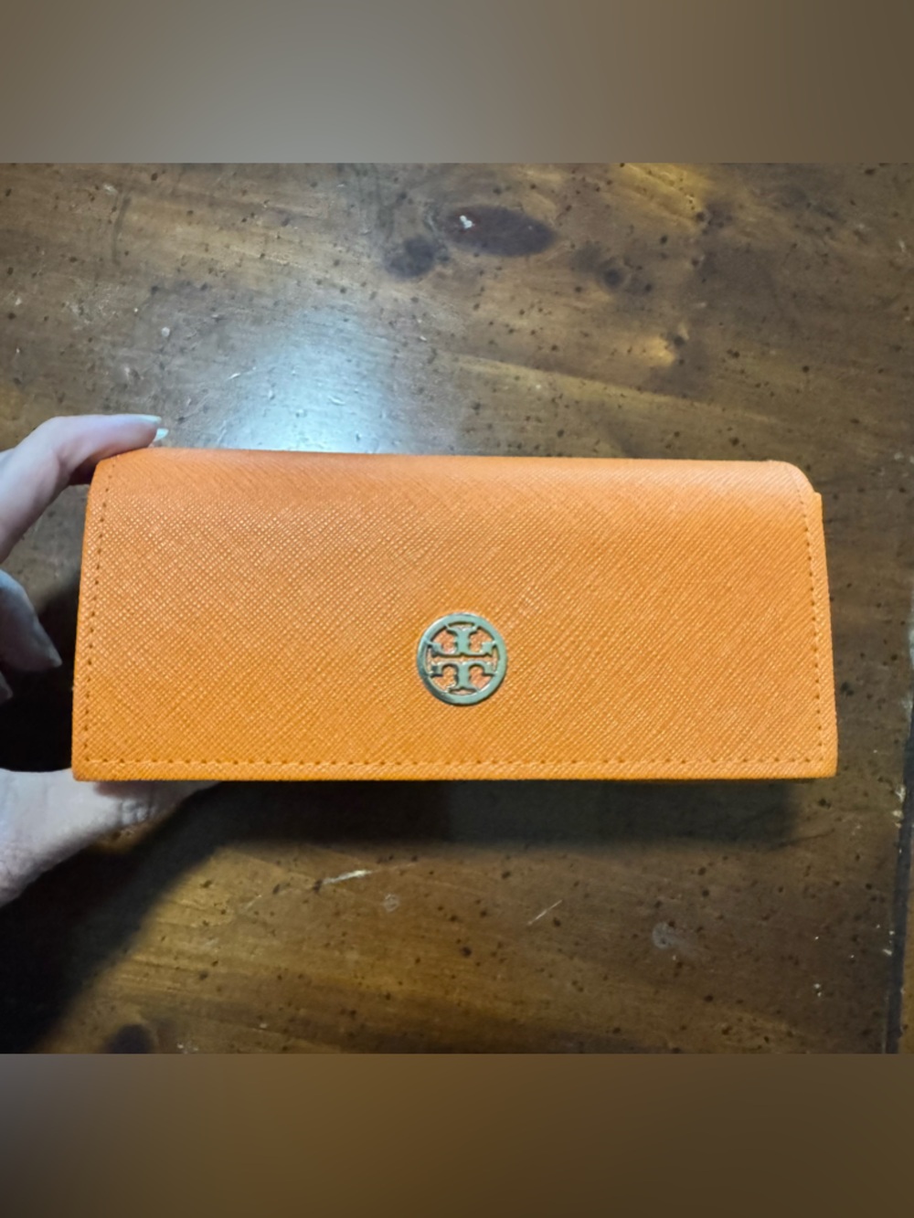Tory Burch Sunglasses Case with Logo Emblem
